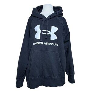 Under Armour Rival Black Hooded Sweatshirt Plus Size 2XL Womens